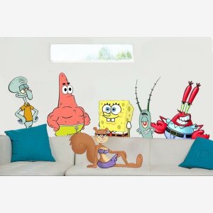 Sandy Cheeks Surrounded   Squidward Tentacles, Patrick Star, Spongebob Squarepants, Sheldon Plankton & Eugene Krabs   5b1w Spongebob Square Pants Bob L éponge Pipper Perry Jpg